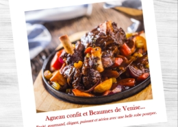 agneau confit et Beaumes de venise